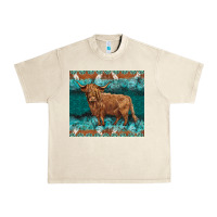 Sandshell turquoises gemstones cowhide highland cow Urban Heavy Tee - BarkalooDesign