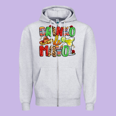 Drinko De Mayo Zipper Hoodie Designed By Lillyallendesigns