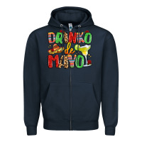 Navy drinko de mayo Zipper Hoodie - LillyAllenDesigns