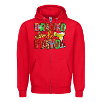 Red drinko de mayo Zipper Hoodie - LillyAllenDesigns