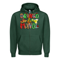 Sports Green drinko de mayo Zipper Hoodie - LillyAllenDesigns