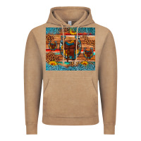 Vintage Coffee saddle horseshoe leopard sunflower Vintage Hoodie - Artiststas