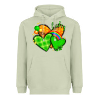 Matcha st patricks day hearts png Heavyweight Hoodie - NancyCooperArtShop
