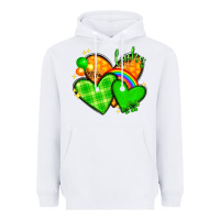 White st patricks day hearts png Heavyweight Hoodie - NancyCooperArtShop