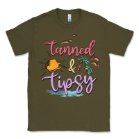 Army Green tanned and tipsy Classic Tee - MaliasSmallBusiness
