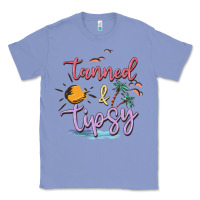 Colony Blue tanned and tipsy Classic Tee - MaliasSmallBusiness