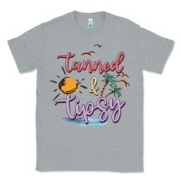 Heather Grey tanned and tipsy Classic Tee - MaliasSmallBusiness