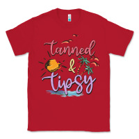 Red tanned and tipsy Classic Tee - MaliasSmallBusiness