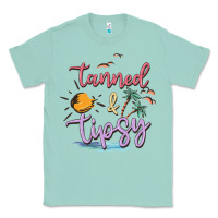 Seafoam tanned and tipsy Classic Tee - MaliasSmallBusiness
