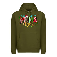 Army Green mama claus Premium Hoodie - texasbilliewilder
