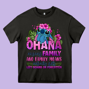 Ohana Means Family Heavy Core Tee Designed By Zillion Design Studio