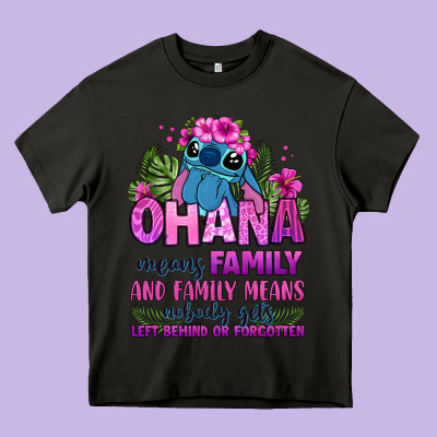 Ohana Means Family Heavy Core Tee Designed By Zillion Design Studio