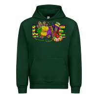 Forest Green love lips mardi gras Urban Hoodie - OliviaCreatesArt