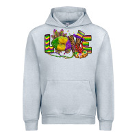 Heather Grey love lips mardi gras Urban Hoodie - OliviaCreatesArt