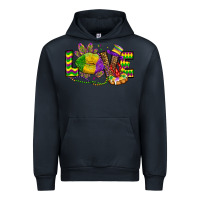 Navy love lips mardi gras Urban Hoodie - OliviaCreatesArt