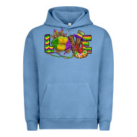 Pigment Pebble Blue love lips mardi gras Urban Hoodie - OliviaCreatesArt