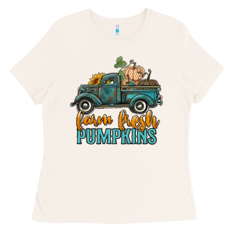 Farm Fresh Pumpkins Truck Ladies Tee by RanaPortraitStore | Teevron