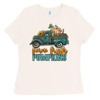 Bone farm fresh pumpkins truck Ladies Tee - RanaPortraitStore