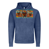 Vintage Denim saddle horseshoe  sunflower leopard license plate Vintage Hoodie - Artiststas