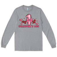 Heather Grey my first valentines day Long Sleeve Tee - MaliasSmallBusiness