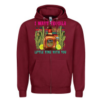 Burgundy i want tequila little time with you Zipper Hoodie - LillyAllenDesigns