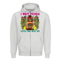 Dove Grey i want tequila little time with you Zipper Hoodie - LillyAllenDesigns