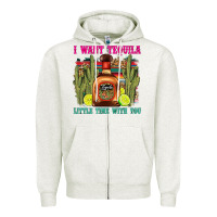 Oatmeal Heather i want tequila little time with you Zipper Hoodie - LillyAllenDesigns