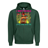 Sports Green i want tequila little time with you Zipper Hoodie - LillyAllenDesigns
