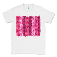 White breast cancer brushstroke Classic Tee - AdoDesignShop