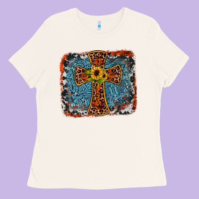 Western Cross Ladies Tee Designed By Jahusdesignshop