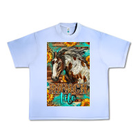 Grape Ice Western Ranch Life Mustang Horse Urban Heavy Tee - LillyAllenDesigns