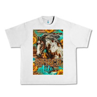 Lunar Rock Western Ranch Life Mustang Horse Urban Heavy Tee - LillyAllenDesigns