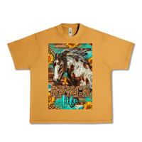 Peanut Butter Western Ranch Life Mustang Horse Urban Heavy Tee - LillyAllenDesigns