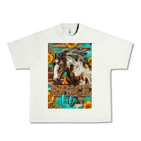 Pistachio Western Ranch Life Mustang Horse Urban Heavy Tee - LillyAllenDesigns