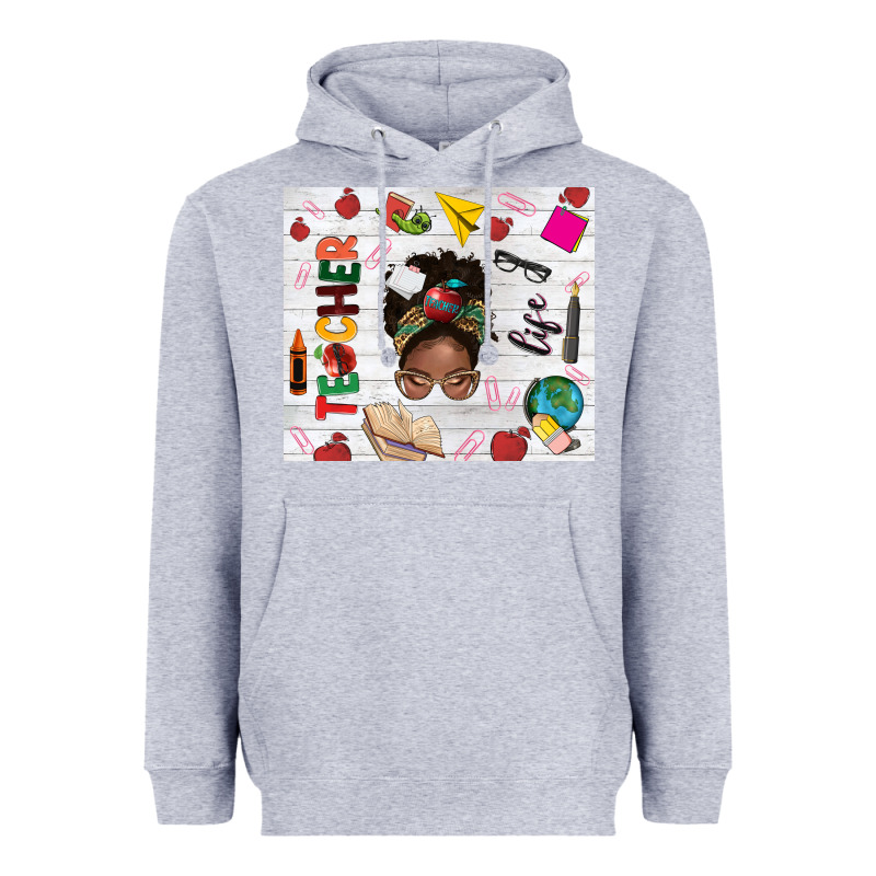Afro Teacher Life Heavyweight Hoodie by NancyCooperArtShop | Teevron