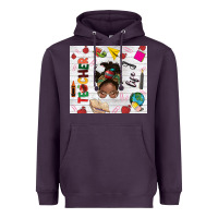 Plum afro teacher life Heavyweight Hoodie - NancyCooperArtShop