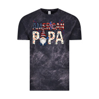 Cloud Black american papa with gnome Vintage Tee - NancyCooperArtShop