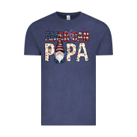Vintage Denim american papa with gnome Vintage Tee - NancyCooperArtShop