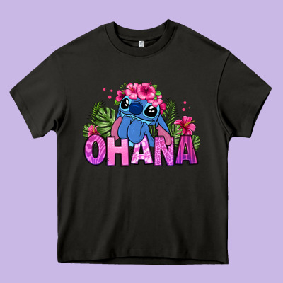 Ohana Stitch Heavy Core Tee Designed By Zillion Design Studio