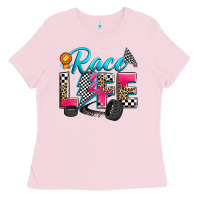Bubblegum Pink race life Ladies Tee - Zillion Design Studio