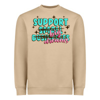 Mushroom support small businesses big dreams Heavyweight Sweatshirt - MaliasSmallBusiness
