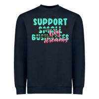 Navy support small businesses big dreams Heavyweight Sweatshirt - MaliasSmallBusiness
