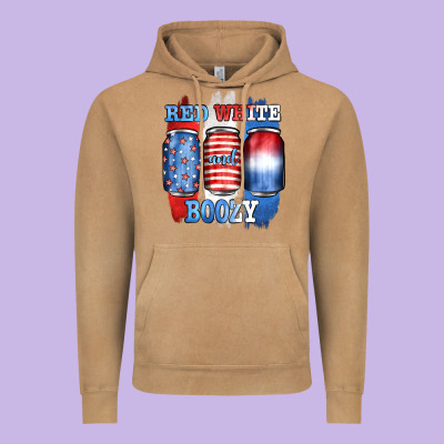 Red White And Boozy Vintage Hoodie Designed By Jahusdesignshop