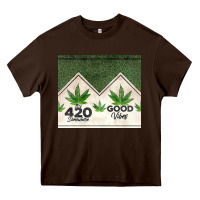 Chocolate Brown 420 somewhere good vibes weed tumbler2 Heavy Core Tee - CTS Tumbler Store