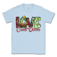 Dusty Blue Love Came Down Classic Tee - CowhideDigitalArt