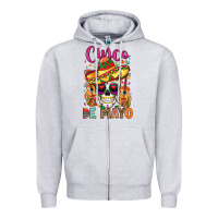 Heather Grey cinco de mayo Zipper Hoodie - LillyAllenDesigns