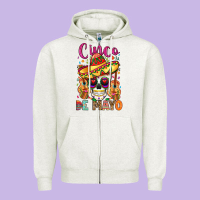 Cinco De Mayo Zipper Hoodie Designed By Lillyallendesigns