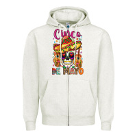 Oatmeal Heather cinco de mayo Zipper Hoodie - LillyAllenDesigns