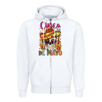 White cinco de mayo Zipper Hoodie - LillyAllenDesigns
