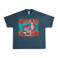 Midnight Navy Pink Glitter And Roses Sphynx Cat Urban Heavy Tee - LillyAllenDesigns
